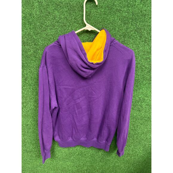 LSU Louisiana State University Pullover Purple & Yellow Hoodie Sweatshirt Sz M - Picture 3 of 4
